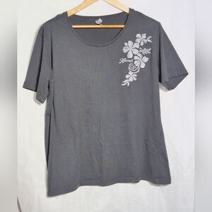 Sun International Hawaii Embroidered XL Rhinestone Women's Top